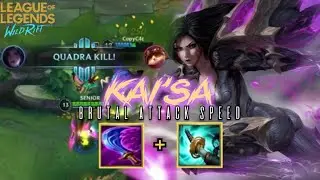 LOL WILD RIFT : Kaisa Attack Speed Build Auto Quadra Kill