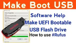 How to make bootable USB for windows | How to use rufus driver for create UEFI bootable USB