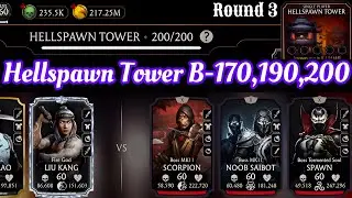 Hellspawn Tower Boss Battle 200 & 170, 190 Fight + Reward MK Mobile