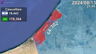 Israel-Hamas War: Every Day to December 1st Mapped using Google Earth