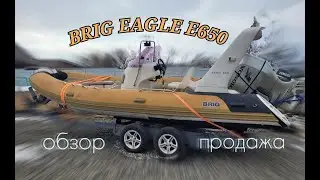 Надувная моторная лодка  RIB ( жёсткое дно ) BRIG EAGLE E650 двигатель HONDA 225л.с. обзор, продажа.