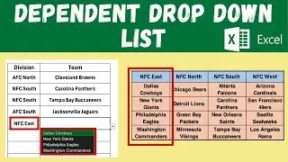 Excel, Easily Create Dependent Drop Down Lists using Xlookup. Tutorial