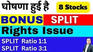 Bonus घोषणा हुई है I Rights issue  I Bonus share  I NBCC bonus issue I Vardhaman Polytex right issue