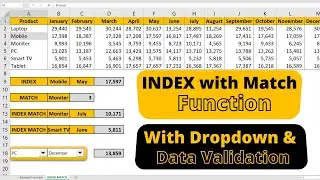 How to use INDEX with MATCH Function? | INDEX and MATCH Function with Dropdown [Amazing Trick!!!]