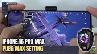 iPhone 15 Pro Max test game PUBG Max Setting with Phone Cooler | Apple A17 Pro