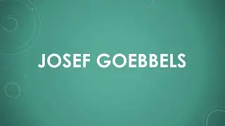 Josef Goebbels einfach und kurz erklärt