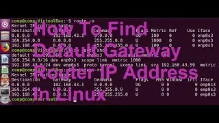 How To Find Default Gateway Router IP Address In Linux