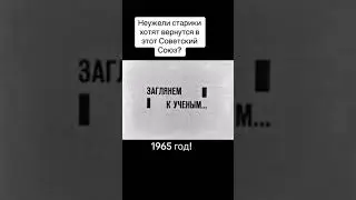 Кто хочет вернуться в советский союз? СССР 65 год время Научно-технической революции, но как схоже