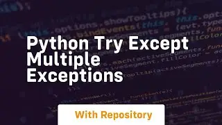 python try except multiple exceptions