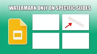 How to insert watermark only on specific slides in google slides