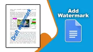 How to add a draft watermark in google docs