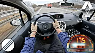 RENAULT MODUS 1.2 16V TOP SPEED DRIVE ON GERMAN AUTOBAHN 🏎