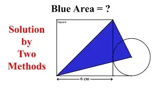 How to find the area of the blue triangle? | Solution by two methods | Geogebra Math Problem