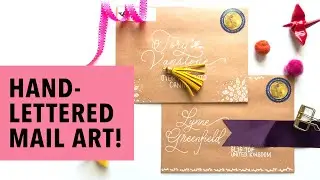 Hand lettering Envelope Art  - with Flourishing and Embellishment