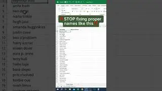 Proper Name in Excel‼️ #excel