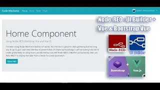 Node-RED UIBuilder - Part 2 -  Navbar and Vue Router