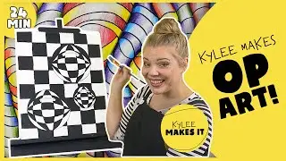 Kylee Makes Op Art - Video for Kids - Optical Art Movement - Easy Illusion Drawings - Magic Eye Art