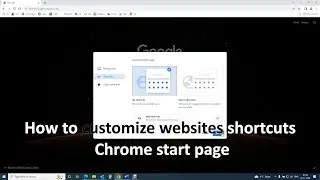 How to customize websites shortcuts in Chrome start page