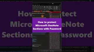 🔐How to protect Microsoft OneNote sections with password #shorts