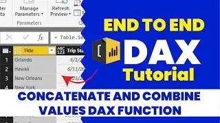 End-to-End DAX Tutorial | Power Bi | CONCATENATE & COMBINE VALUES FUNCTION | KSR Datavizon
