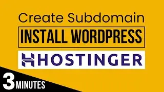 How to Install WordPress on Subdomain |Install WordPress On Subdomain Hostinger