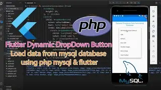 Flutter dynamic drop down button. dynamically load data from mysql database using php.