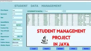 Student Registration System in Java | Student Management System Project in Java