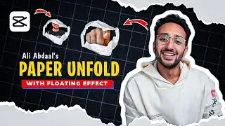 Make This PAPER FOLD-OUT EFFECT Just Like ALI ABDAAL In CapCut (tutorial)