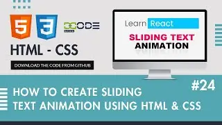 How To Create Sliding Text Animation Using Only HTML & CSS | Sliding Text Effect