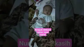 reaksi dede pas mau nenen nunguin masya allah lucu 