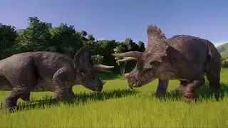 Triceratops Fight! | Jurassic World Evolution 2 (GTX 1050 Ti)