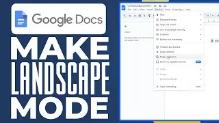 How To Make Google Docs Landscape Mode 2024: Google Docs Tutorial