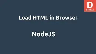 NodeJS Send HTML in Browser