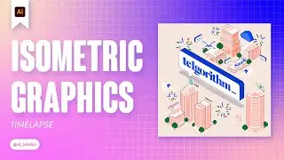 DRAWING ISOMETRIC ILLUSTRATION. TIMELAPSE