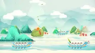 Chinese Dragon Boat Illustration Animation Background | No Copyright Free Backgrounds