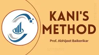 KANI's Method to analyze Indeterminate Beam | Analysis of beam by Kani's Method