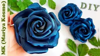 Роза из атласных лент по шаблону на терморезке | канзаши | мастер-класс | DIY | kanzashi | Mariya