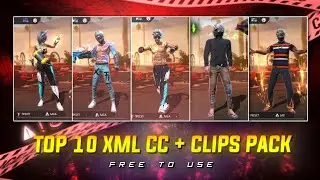 TOP 10 XML CC + CLIPS | FF NEW LOBBY CLIPS PACK 💫| FF EMOTE CLIPS 🔥| FF CLIPS