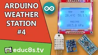 Arduino Project: Weather Station #4 using DHT22, BMP180 sensors and NOKIA 5110 LCD Arduino pro mini