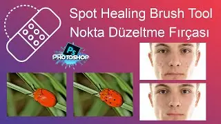 Photoshop Nokta Düzeltme Fırçası , Spot Healing Brush Tool.Photoshop Dersleri.Photoshop Eğitim Seti.
