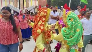 लड़कियों का रत्नावली 2024 में Open में ढोल पर जबरदस्त Dance #girlsdance #रत्नावली #kurukshetra #viral