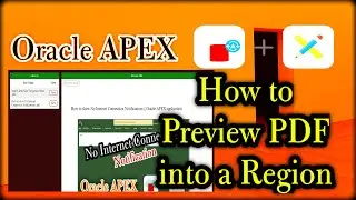 How to Preview PDF into a Region in Oracle Apex || Oracle APEX application
