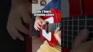 only 2 fingers strumming pattern flamenco guitar rhythm #guitarist #guitarplayer