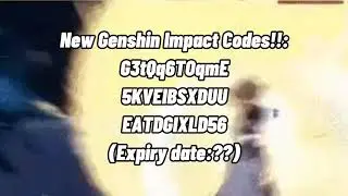 New Genshin Impact CODES!