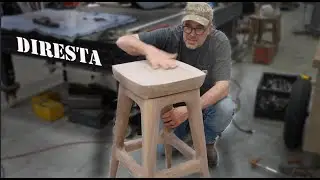 Diresta Sculpted Stool in Walnut