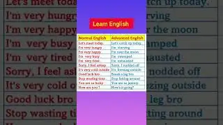 Normal English Vs Advanced English 🔥 😍 #shorts #learn #trending #viral