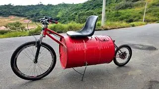 how to make a cargo bike with a 200 liter DRUM