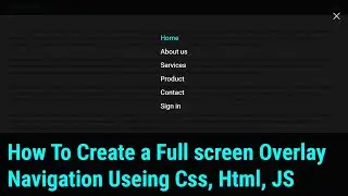 How To Make Responsive Hamburger Menu Interaction Using HTML CSS  Js | Humber Menu 