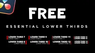 Free Essential Lower Thirds | #7-14 | DaVinci Resolve 17