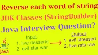 Reverse each word of a string using StringBuilder in java